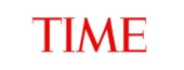 The red serif wordmark 'TIME' centered on a white background.